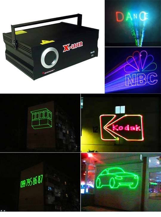 Лазерный проектор для рекламы Promolaser SHOW RGB 500MW для 400 метров